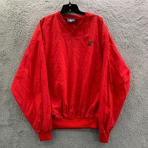 Caves Valley Golf Club Jacket Mens Size XXL Windbreaker Red Lightweight Pullover